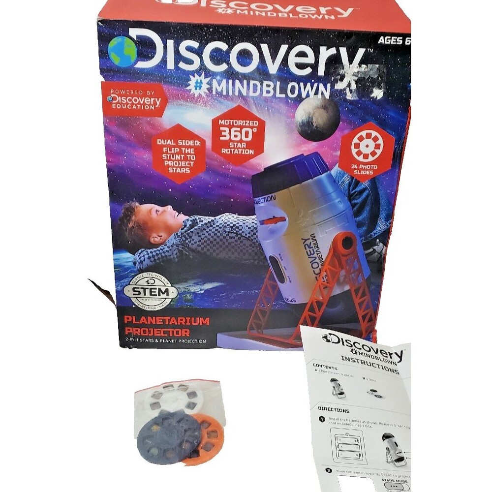 Discovery Planetarium 360° Projector Stars Planets STEM Toy Missing Batt Cover